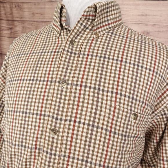 Roundtree & Yorke Shirt Mens 2XLT 2XT Tall Plaid Flannel Button Down Long Sleeve - Picture 2 of 8